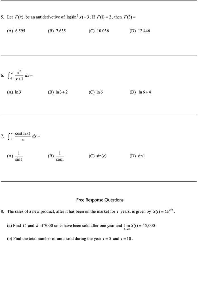 Integration of Exponential and Logarithmic Function in Integration